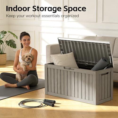 mars villa 90 gallon outdoor storage box, deck on a desk or shelf