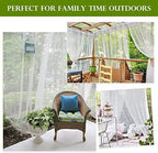 ryb home mosquito netting outdoor curtains for patio shown in use