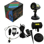 Motion 8 Patterns in 1 Red, Green, and Blue Outdoor Christmas Laser Lights Projector with remote control and Security Lock
