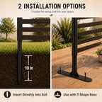 otosunny metal outdoor privacy screen freestanding, 36" w, close-up detail