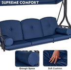 homrest 3 seat porch swing with adjustable canopy, package contents