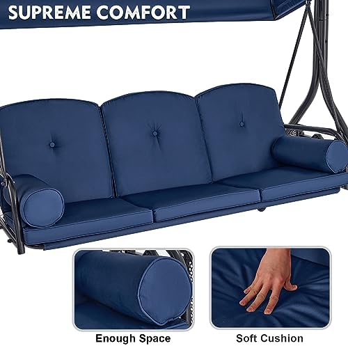 homrest 3 seat porch swing with adjustable canopy, package contents