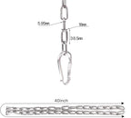 Heavy Duty Swing Chains 1/5" x 40" with 4 Carabiners, 500 LB Capacity Stainless Steel Hanging Swing Set for Hammock Punching Bags Indoor Outdoor Ues (2 Pack)