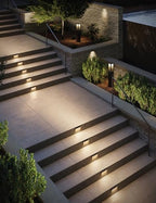 hinkley taper 12v integrated led horizontal step light shown in use