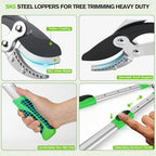 loppers for tree trimming heavy duty with compound, close-up detail