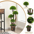 goplus artificial cypress topiary ball tree, 3 ft showing dimensions
