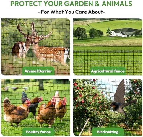 deer fence for garden 4ftx50ft, plastic mesh garden, front angle view