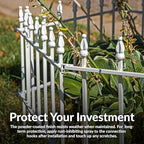 sunnydaze decorative garden fence border, 22" w x, side view