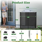 47" w x 48" h air conditioner fence shown in use
