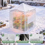 crown shades walk-in 8x6 pop up portable greenhouse,white, package contents