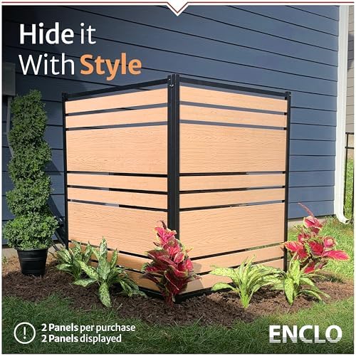 enclo vienna privacy screen, cedar vinyl diy no shown in use