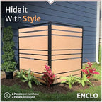 enclo vienna privacy screen, cedar vinyl diy no shown in use