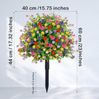 outdoor artificial flowers with spike, 23.6 inch fake shown in use