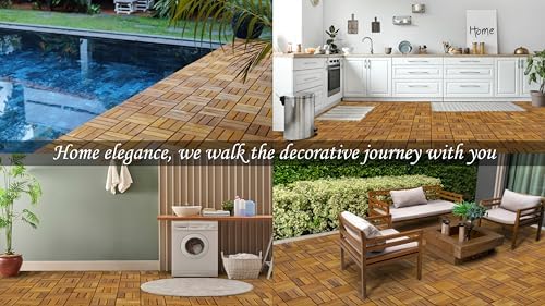interlocking deck tiles, 10 pcs 12" x 12", side view