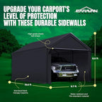 caravan canopy domain 10 x 20 ft car, close-up detail