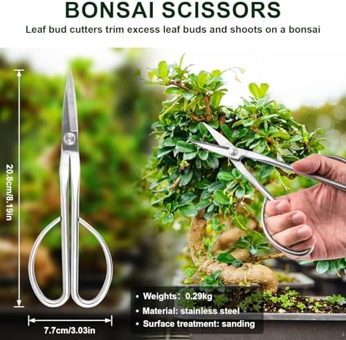bonsai pruning tool set, 6 different roles of on a desk or shelf