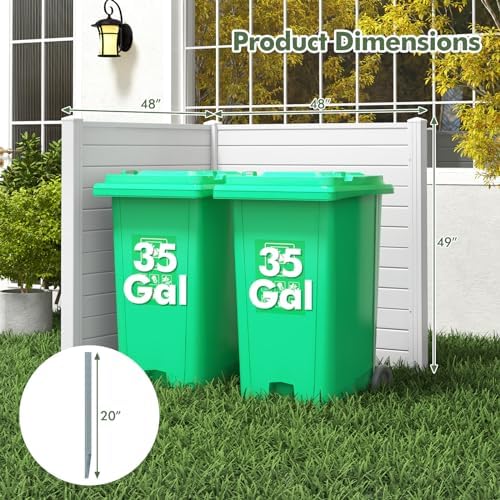 giantex no-dig air conditioner fence, 2 panels, 48''w, front angle view