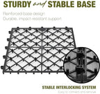 acacia interlocking deck tiles, 12in, 9pcs outdoor flooring, view 9