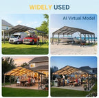 wisteria lane 20'x20' metal carport, heavy duty carport on a desk or shelf
