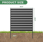 metal air conditioner fence, 42''h x 38''w (3panels), close-up detail