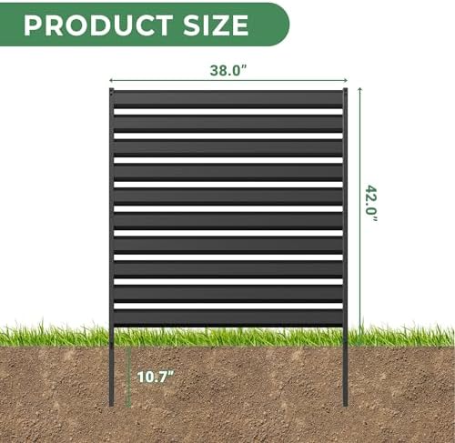 metal air conditioner fence, 42''h x 38''w (3panels), close-up detail