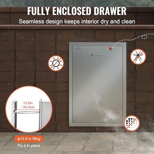 vevor outdoor kitchen drawers 19.7"w x 29"h x, front angle view