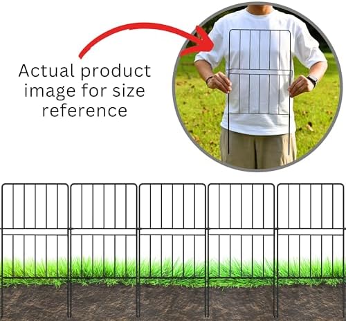 shoplala decorative outdoor garden fence (20 panels) 12x24in, close-up detail