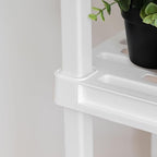 IRIS USA 3-Shelf Light Duty Plastic Storage Shelves, 150lb Capacity, 33" H x 24" W x 12" D, Medium Modular Shelving Unit Storage Organizer for Bathroom, Laundry, Garage & Home, Storage Rack - White