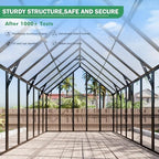 24x10x10 ft large greenhouse for outdoor, easy assembly, side view