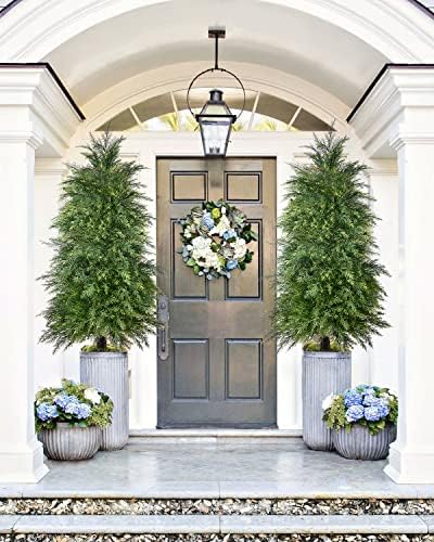 4ft artificial cedar topiary trees, outdoor artificial plants, package contents