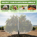 20ft x 20ft extra large fruit tree netting, side view