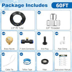 mellbree misters for outside patio 60ft/18m, pre-assembled misting, view 9