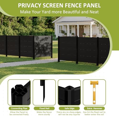 48''w x 45.4''h outdoor privacy screen with 4, side view