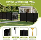 48''w x 45.4''h outdoor privacy screen with 4, side view