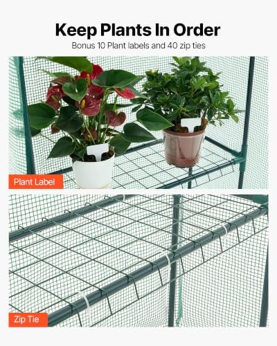 vevor walk-in greenhouse, 55.5" x 28.3" x 78.7", package contents