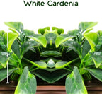 natrahedge artificial privacy grass wall decor, white gardenia, close-up detail