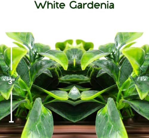 natrahedge artificial privacy grass wall decor, white gardenia, close-up detail