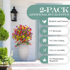 fajunzh artificial topiary bushes for outdoors with spike, package contents