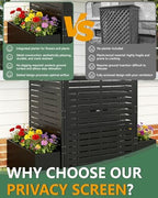 foowin air conditioner fence, 3 panels metal privacy on a desk or shelf