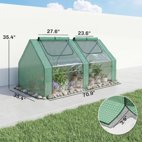 outsunny 6' x 3' x 3' portable greenhouse, view 9
