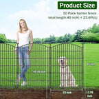 10 panel no dig decorative garden fence with shown in use