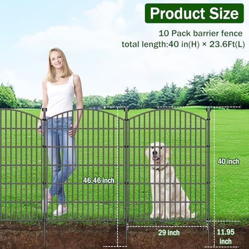 10 panel no dig decorative garden fence with shown in use