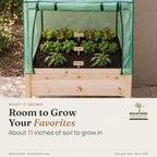 backyard expressions elevated raised garden bed with greenhouse, front angle view