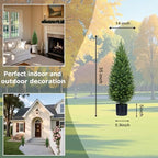 3ft artificial topiary trees artificial cedar trees uv, package contents