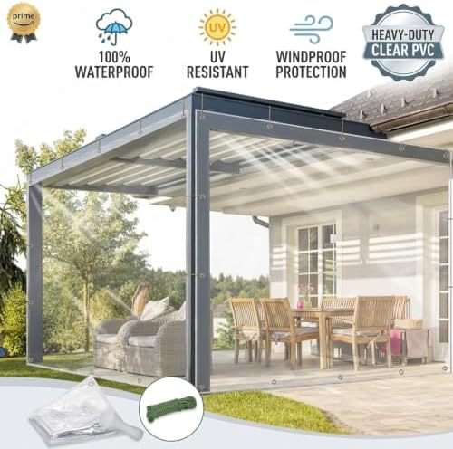 clear tarp 14mil heavy duty clear vinyl plastic, view 9
