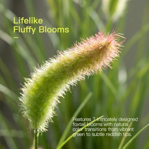 3ft artificial foxtail grass plants, faux grass indoor showing dimensions