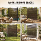 otosunny metal outdoor privacy screen freestanding, 36" w on a desk or shelf
