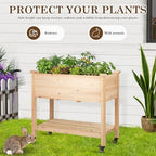 raised garden bed with lockable wheels, 32x16x32 inch on a desk or shelf