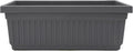 The HC Companies Venetian Window Planter Box w/Drain Plug - Long Planter Box for Windowsills, Balconies & More - Plastic Large Rectangular Planters for Herbs & Flowers (24" Warm Gray, Pack of 1)