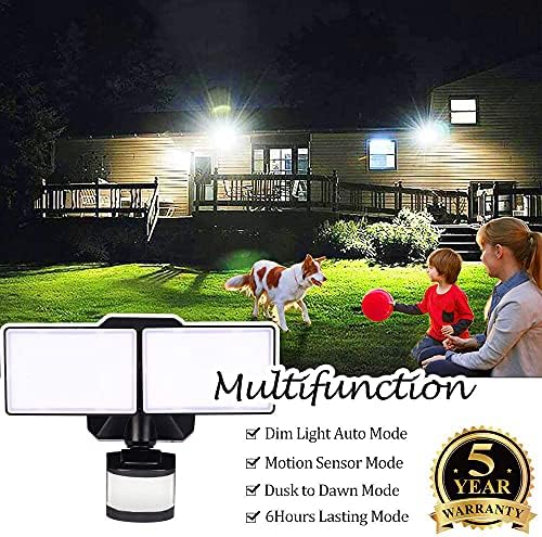 emaner motion sensor flood light dusk to dawn, close-up detail